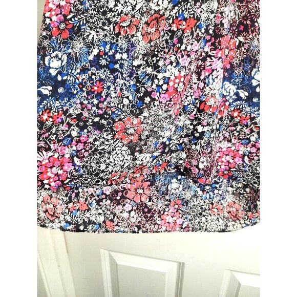 Tahari Floral Sleeveless Blouse Women's XL Multicolor V-Neck - Picture 4 of 10
